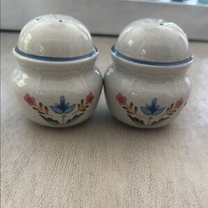 Discontinued Floral Ceramic Salt and Pepper Shakers